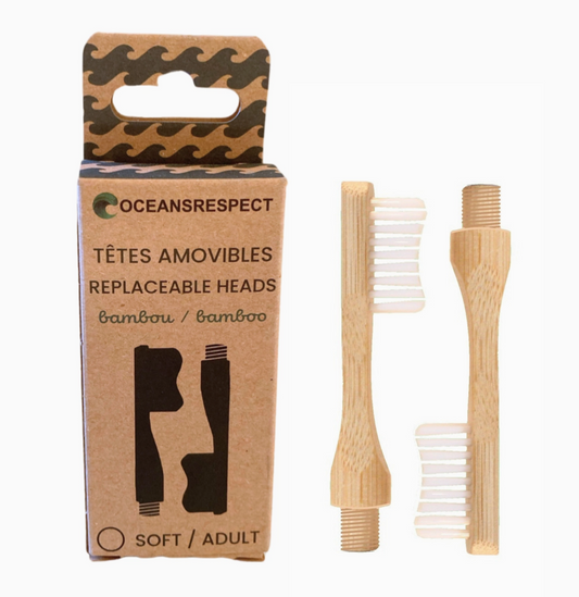 Ensemble de 2 têtes interchangeables - adultes - souples - FloraPharma