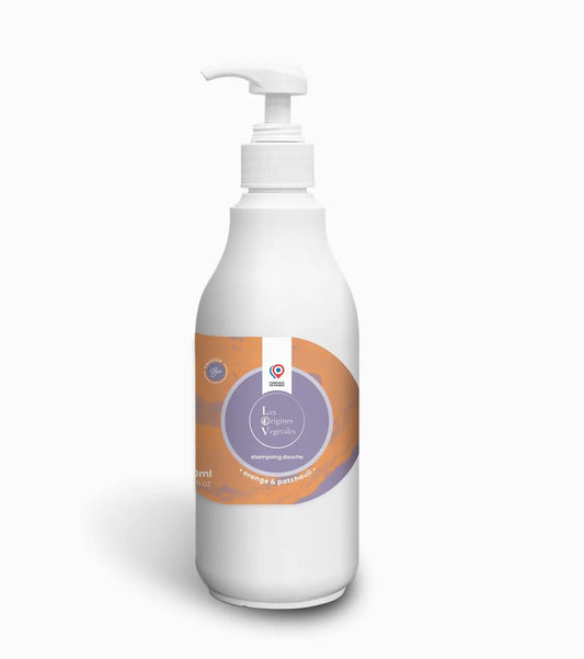 Shampoing douche parfum orange et patchouli - FloraPharma